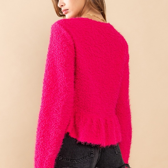 35 Boho Chic Fuzzy Knit Open Front Cardigan - Picture 4 of 5